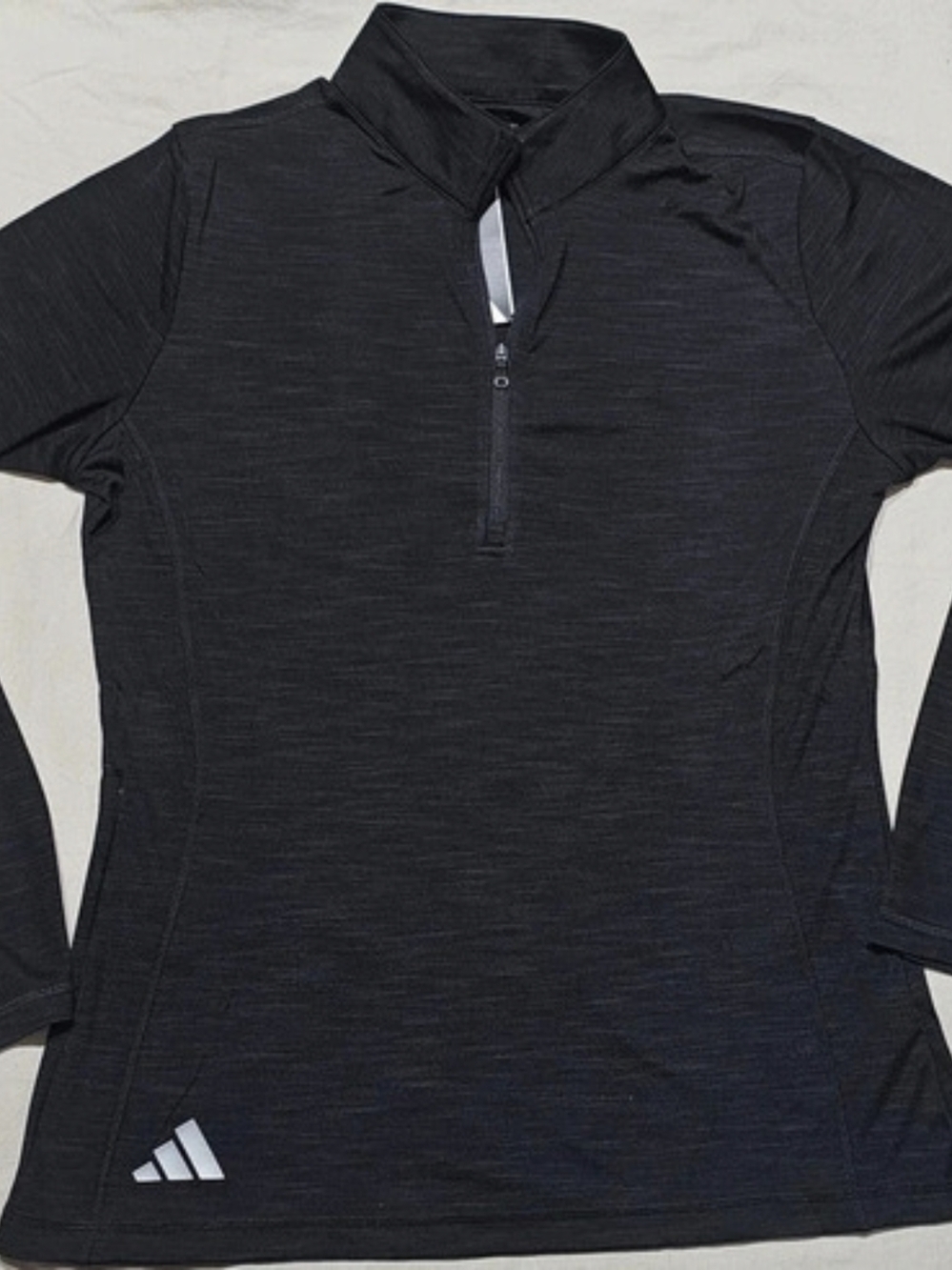 Women's Adidas Quarter-Zip Athletic Sweatshirt Black Size M